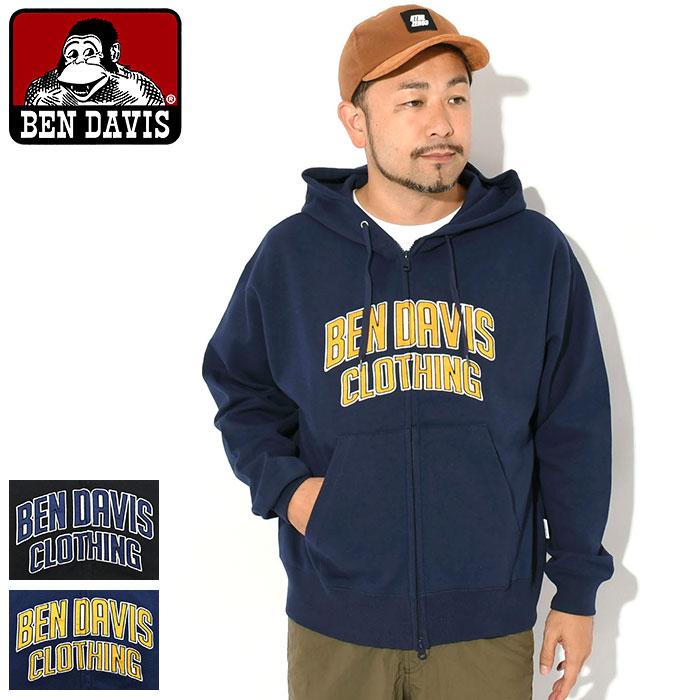 BEN DAVIS（ベンデイビス） パーカー ジップアップ メンズ アーチ ロゴ