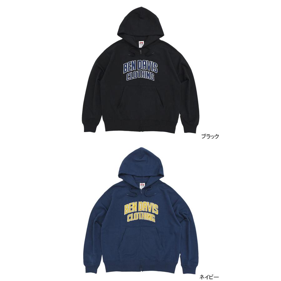 BEN DAVIS（ベンデイビス） パーカー ジップアップ メンズ アーチ ロゴ