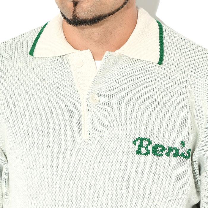 BEN DAVIS（ベンデイビス） ポロシャツ 長袖 メンズ レタード ニット