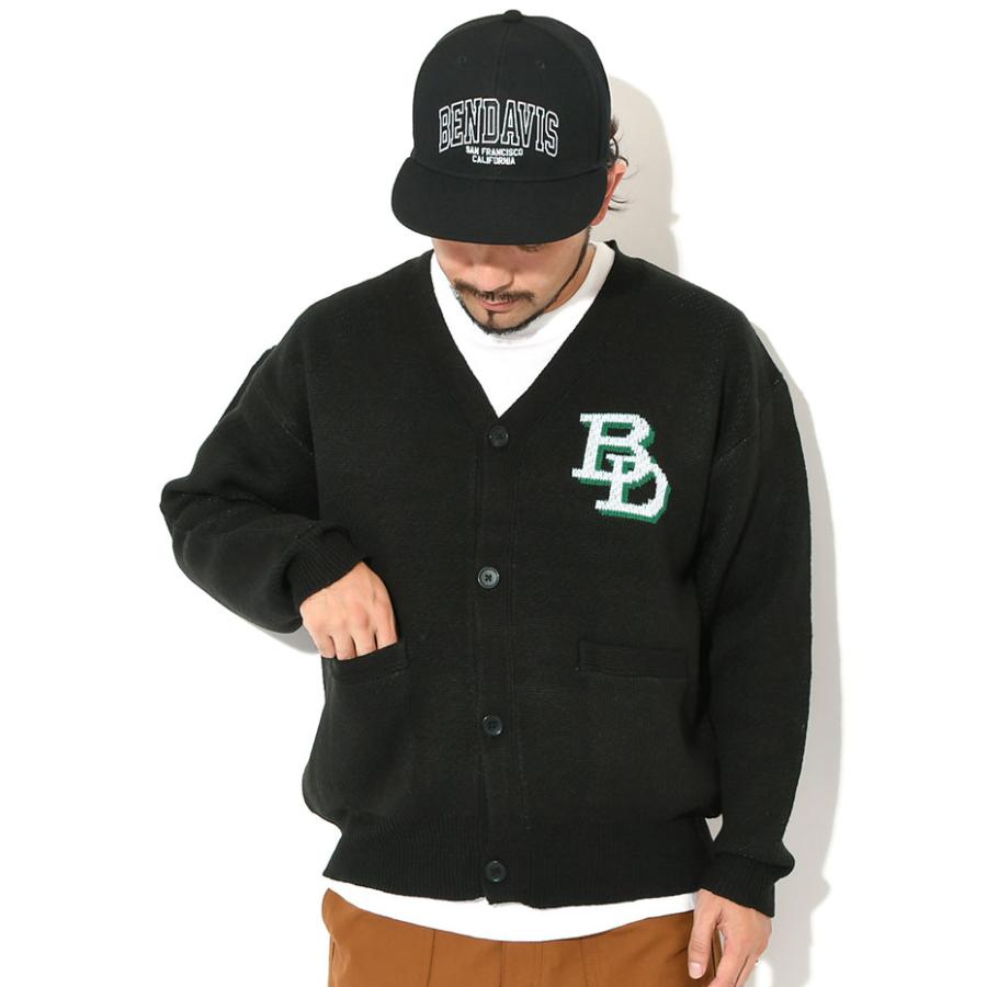 BEN DAVIS ベンデイビス カーディガン メンズ BD ロゴ ニット (I BEN DAVIS ベンデイビス カーディガン メンズ BD ロゴ ニット (I