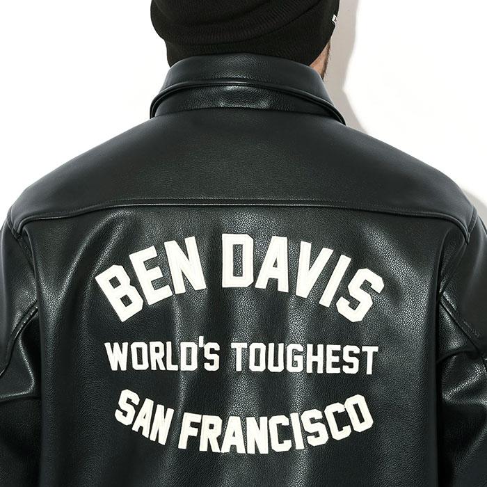 ベンデイビス ジャケット BEN DAVIS メンズ フォウ レザー フライト ( T-24380000 Faux Leather Flight JKT ビッグシルエット オーバーサイズ アウター )｜icefield｜08