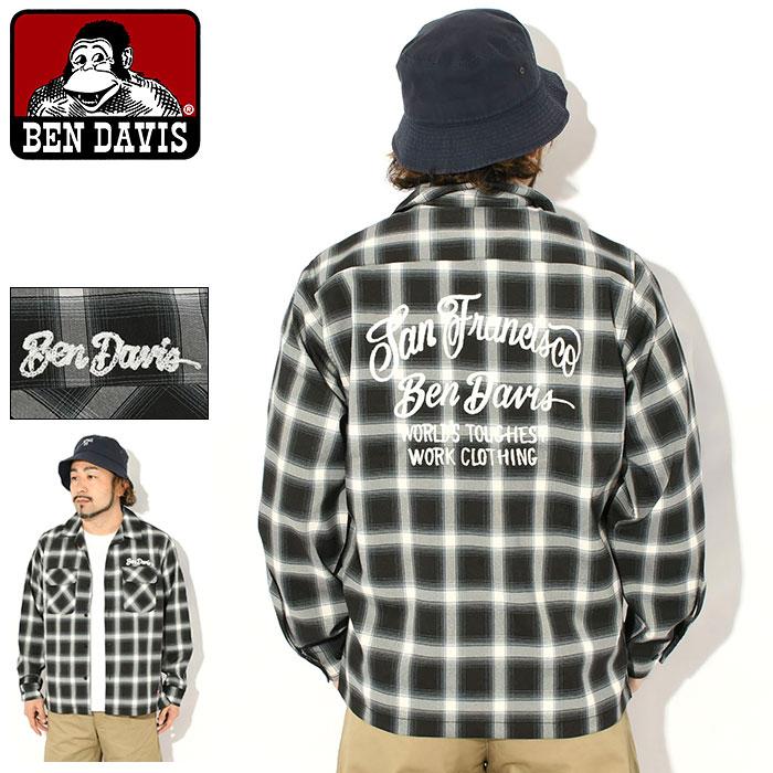BEN DAVIS（ベンデイビス） シャツ 長袖 メンズ EMBRO プレイド ( T