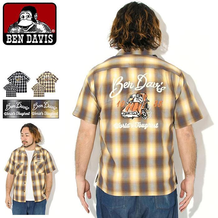 BEN DAVIS（ベンデイビス） シャツ 半袖 メンズ ドライブ EMB プレイド
