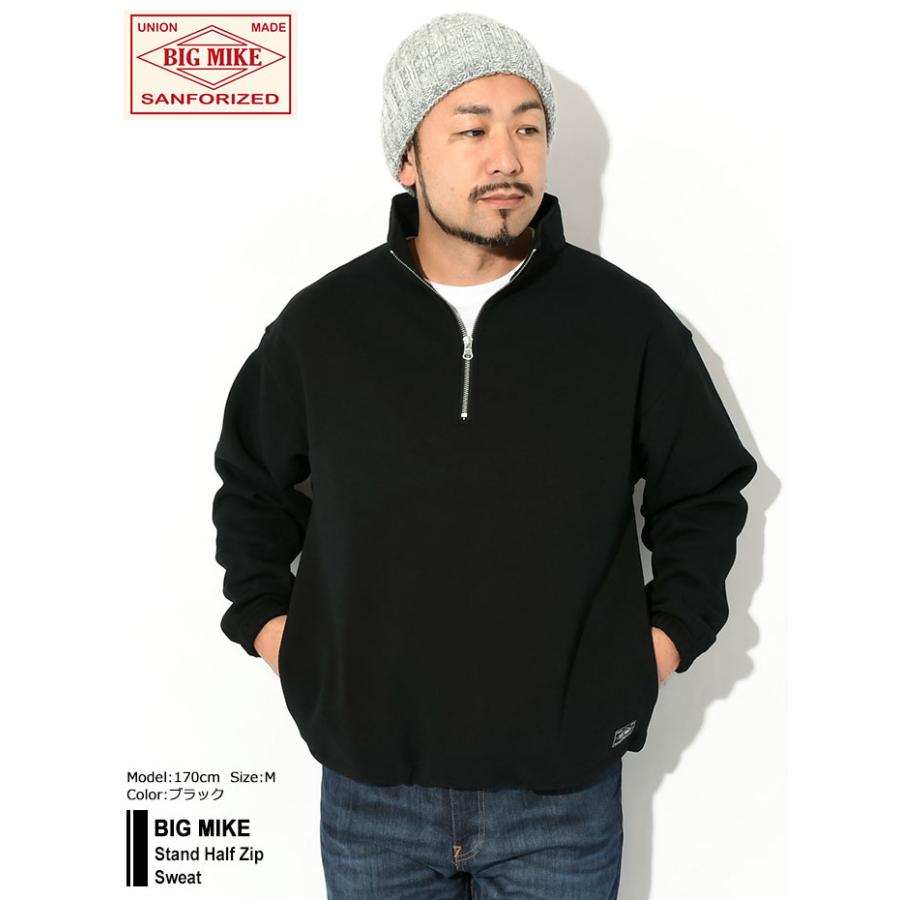 BIG MIKE ビッグマイク トレーナー メンズ スタンド ハーフ BIG MIKE ビッグマイク トレーナー メンズ スタンド ハーフ