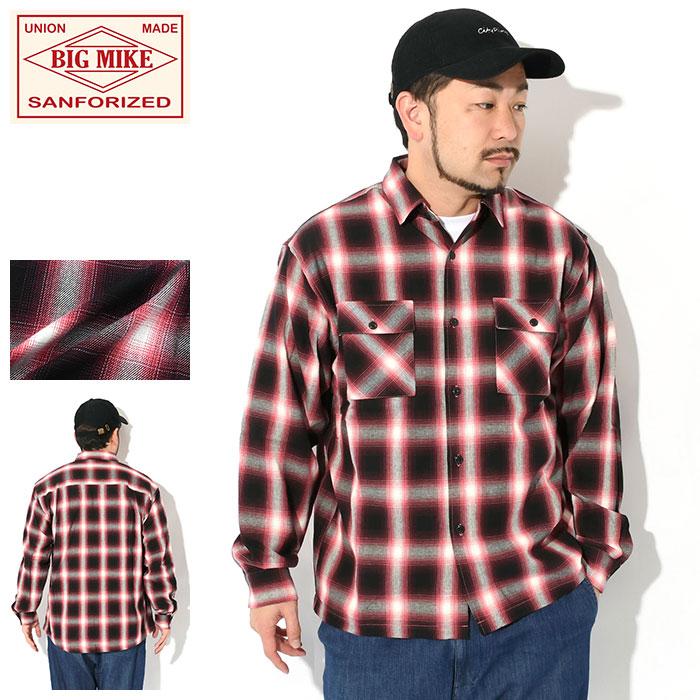 BIG MIKE（ビッグマイク） シャツ 長袖 メンズ ライト フランネル