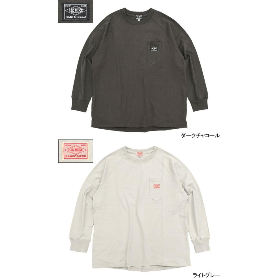 BIG MIKE（ビッグマイク） ロンT Tシャツ 長袖 メンズ 10オンス スリー