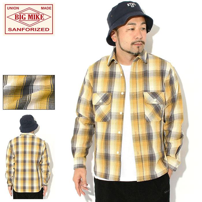 BIG MIKE（ビッグマイク） シャツ 長袖 メンズ ヘビー フランネル