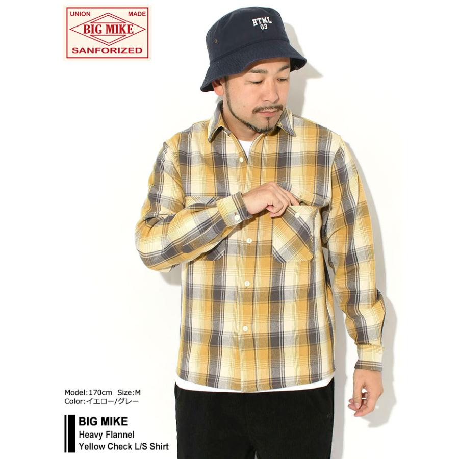 BIG MIKE（ビッグマイク） シャツ 長袖 メンズ ヘビー フランネル