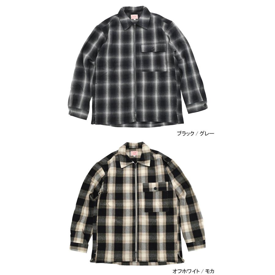 60s ヘヴィフランネル⭐︎オンブレチェック　ジップアップジャケット BIG MIKE（ビッグマイク） ジャケット メンズ ヘビー フランネル