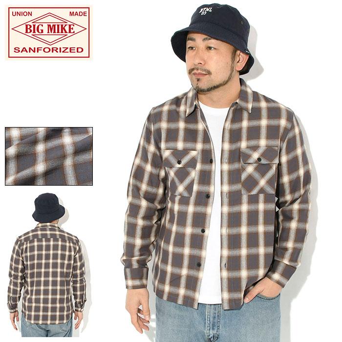 BIG MIKE（ビッグマイク） シャツ 長袖 メンズ ライト フランネル