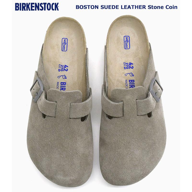 ビルケンシュトック サンダル BIRKENSTOCK メンズ 男性用 ボストン スエード レザー Stone Coin ( BOSTON SUEDE  LEATHER クロッグ サボ 本革 幅広 1020549 )