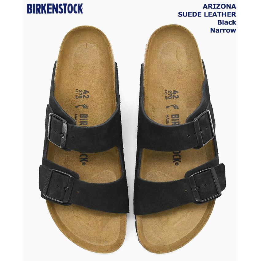 ビルケンシュトック サンダル BIRKENSTOCK メンズ 男性用 アリゾナ スエード レザー Black ( ARIZONA SUEDE LEATHER 幅狭 ナロー ブラック 1027164 )｜icefield｜02