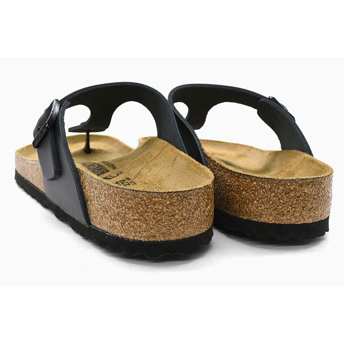 ビルケンシュトック サンダル BIRKENSTOCK メンズ 男性用 ギゼ ナチュラル レザー Black レギュラー ( GIZEH NATURAL LEATHER Regular 幅広 ノーマル 1029231 )の画像