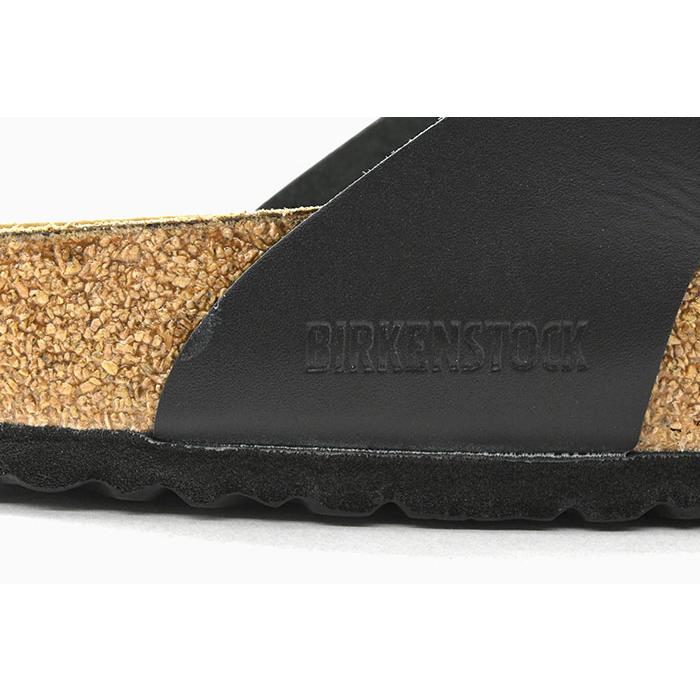 ビルケンシュトック サンダル BIRKENSTOCK メンズ 男性用 ギゼ ナチュラル レザー Black レギュラー ( GIZEH NATURAL LEATHER Regular 幅広 ノーマル 1029231 )の画像