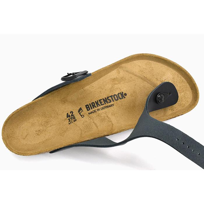 ビルケンシュトック サンダル BIRKENSTOCK メンズ 男性用 ギゼ ナチュラル レザー Black レギュラー ( GIZEH NATURAL LEATHER Regular 幅広 ノーマル 1029231 )の画像