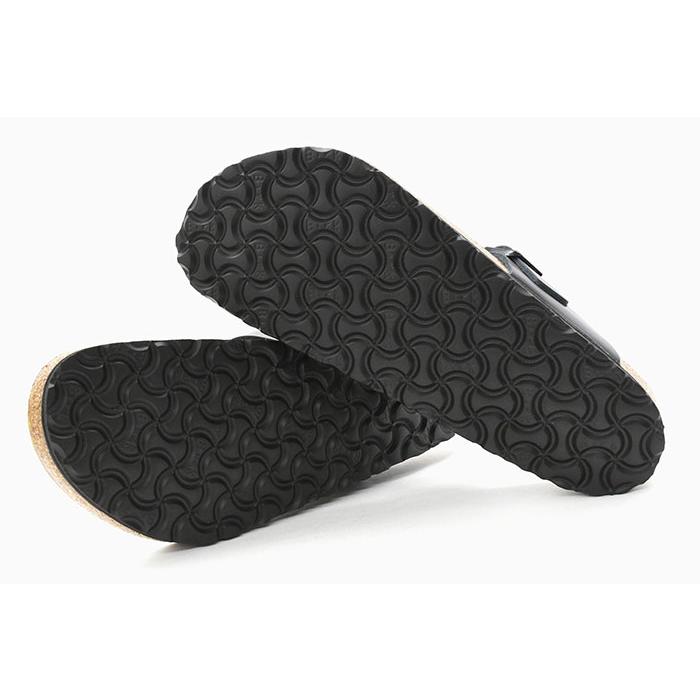ビルケンシュトック サンダル BIRKENSTOCK メンズ 男性用 ギゼ ナチュラル レザー Black レギュラー ( GIZEH NATURAL LEATHER Regular 幅広 ノーマル 1029231 )の画像