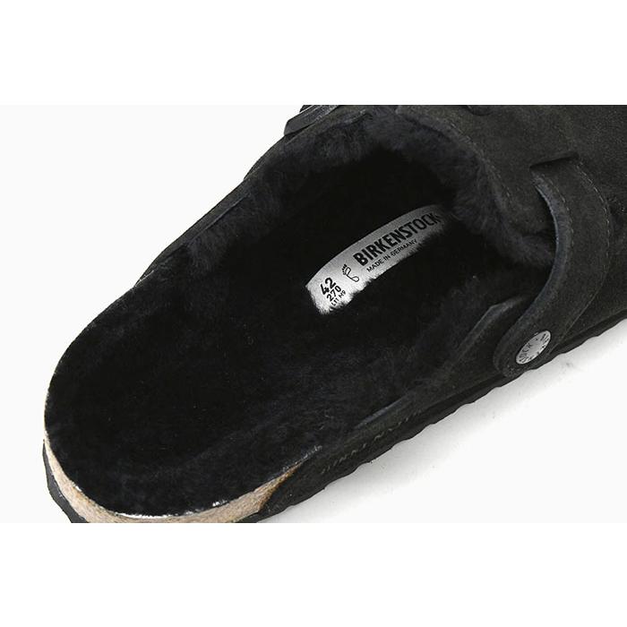 ビルケンシュトック サンダル BIRKENSTOCK メンズ 男性用 ボストン シアリング スエード レザー ファー Black ( BOSTON SHEARLING SUEDE LEATHER/FUR 259881 )｜icefield｜07