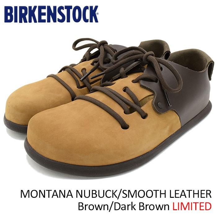 ビルケンシュトック BIRKENSTOCK シューズ メンズ 男性用 モンタナ ヌバック スムース レザー Brown Dark Brown 限定( MONTANA GS1006339)