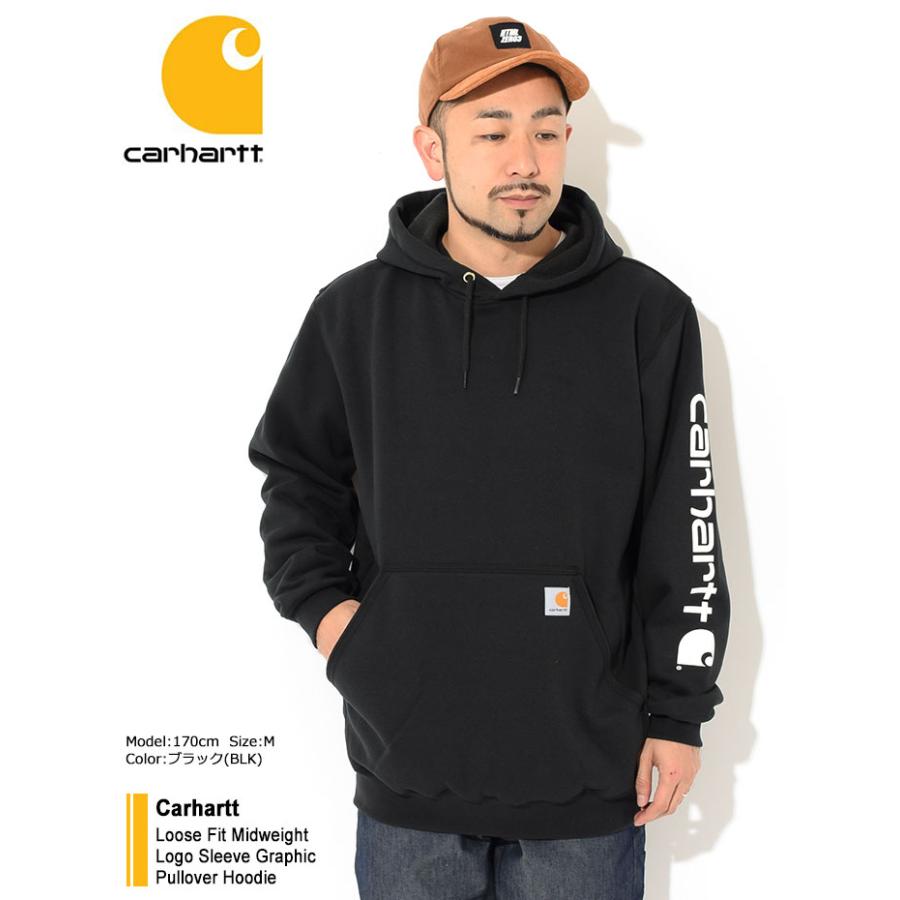 カーハート パーカー プルオーバー Carhartt メンズ ルーズ フィット ミッドウェイト ロゴ スリーブ グラフィック (Loose Fit K288 TS0288-M)｜icefield｜07