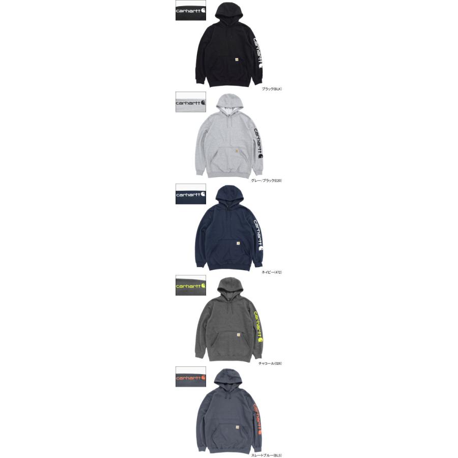 カーハート パーカー プルオーバー Carhartt メンズ ルーズ フィット ミッドウェイト ロゴ スリーブ グラフィック (Loose Fit K288 TS0288-M)｜icefield｜10