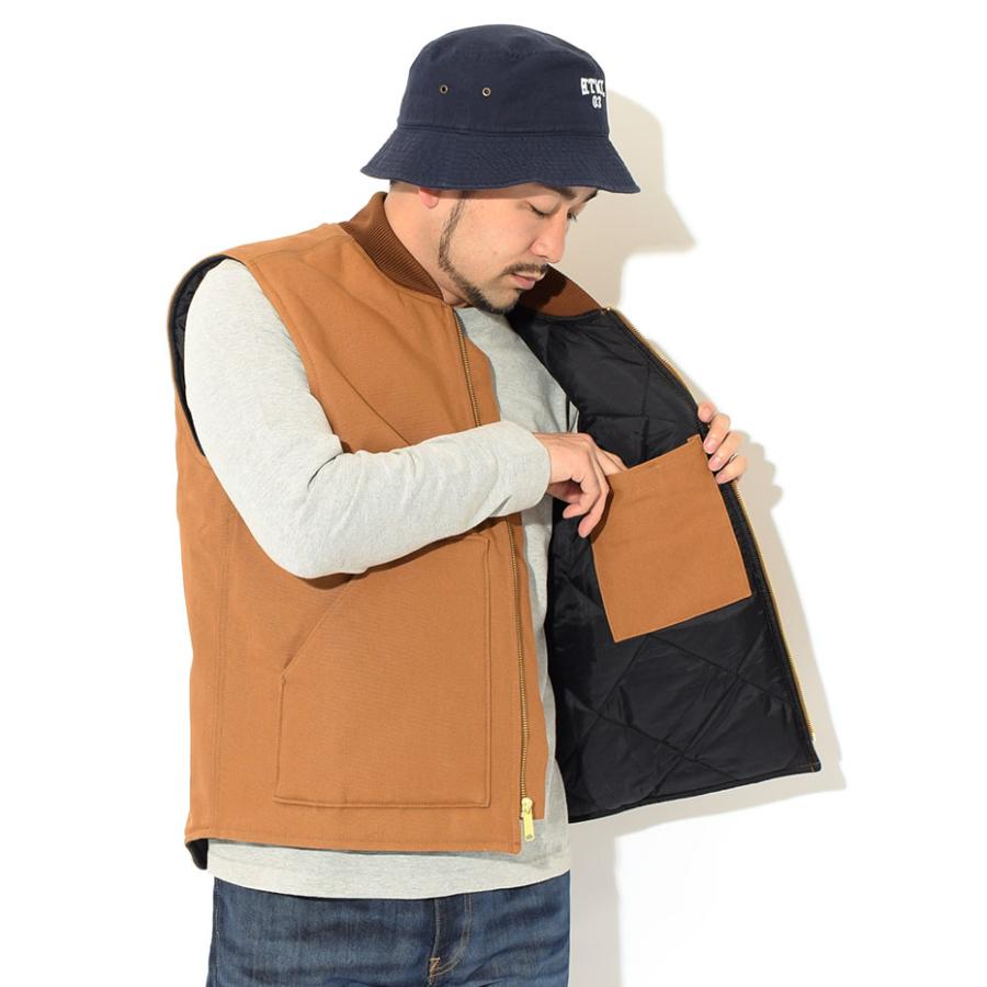 カーハート ジャケット Carhartt メンズ リラックス フィット ファーム ダック インサレーテッド リブ カラー ベスト ( Firm Duck Vest V01 OV0001-M )｜icefield｜17