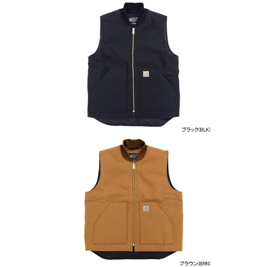 カーハート ジャケット Carhartt メンズ リラックス フィット ファーム ダック インサレーテッド リブ カラー ベスト ( Firm Duck Vest V01 OV0001-M )｜icefield｜18