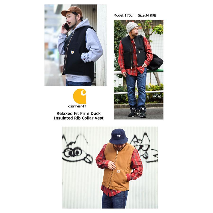 カーハート ジャケット Carhartt メンズ リラックス フィット ファーム ダック インサレーテッド リブ カラー ベスト ( Firm Duck Vest V01 OV0001-M )｜icefield｜08