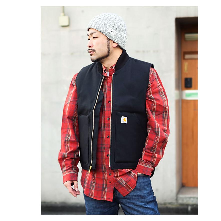 カーハート ジャケット Carhartt メンズ リラックス フィット ファーム ダック インサレーテッド リブ カラー ベスト ( Firm Duck Vest V01 OV0001-M )｜icefield｜10