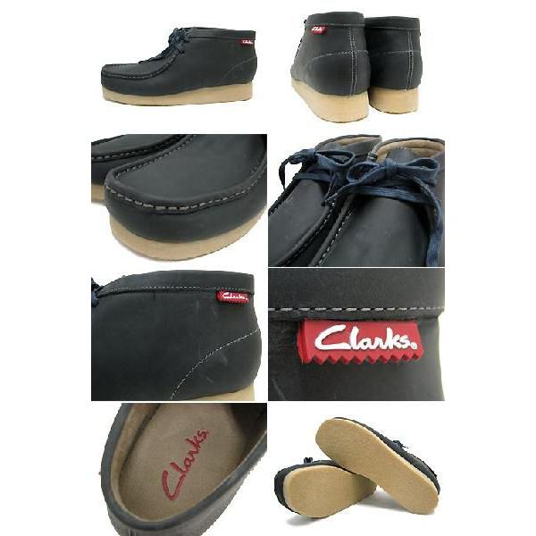 Clarks（クラークス） パドモア 2 ワラビー ブーツ ネイビーレザー
