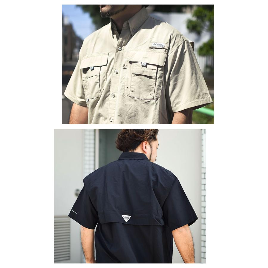 コロンビア シャツ 半袖 Columbia メンズ バハマ 2 ( Bahama II S/S Shirt UVカット ビッグシルエット オーバーサイズ カジュアルシャツ トップス FM7047 )の画像