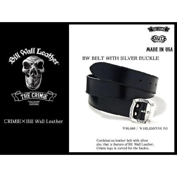 クライミー CRIMIE×BILL WALL LEATHER BW ベルト ウィズ シルバー バックル コラボ(BW Belt With Silver Buckle)｜icefield