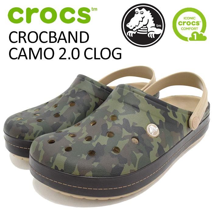 ☆ 特典⑮ ☆ crocs（クロックス） サンダル メンズ 男性用 クロックバンド カモ 2.0