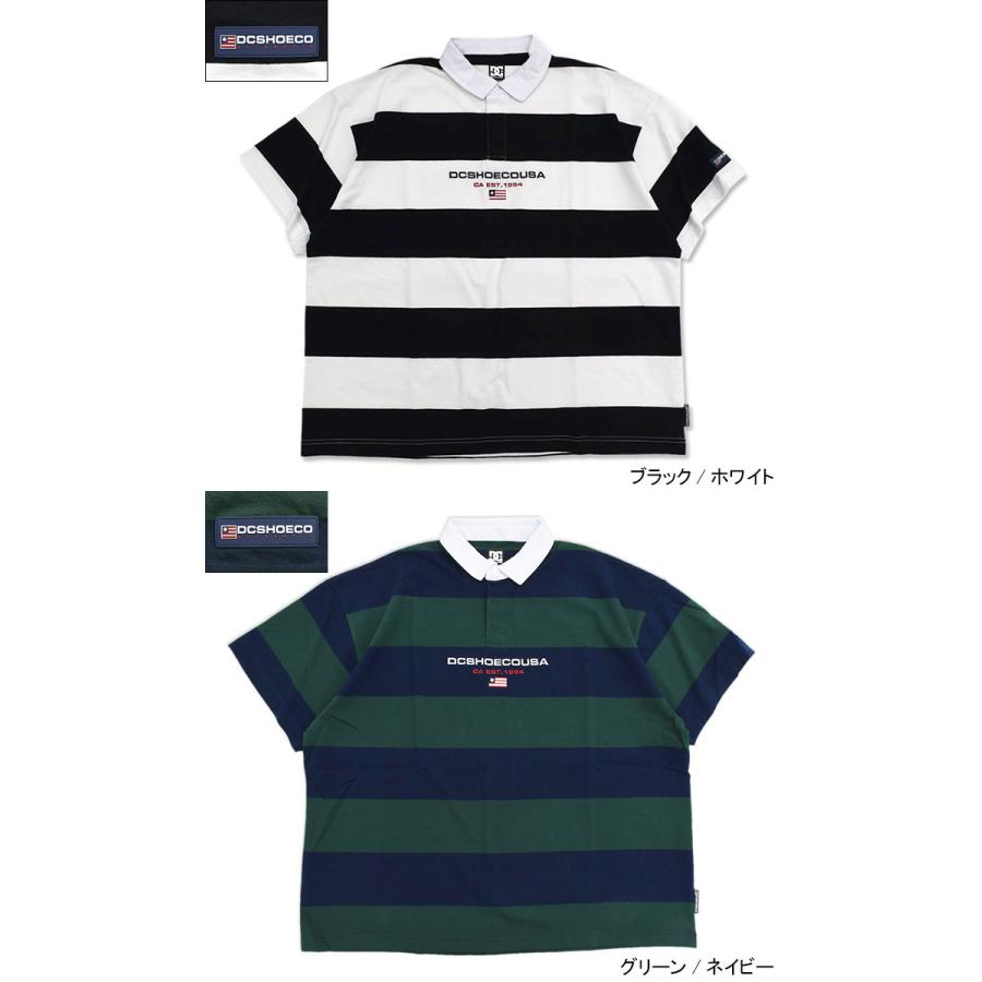 ディーシー ポロシャツ 半袖 DC メンズ ボーダー ( Border S/S Polo ビッグシルエット オーバーサイズ ポロ・シャツ トップス DPL232006 )｜icefield｜08