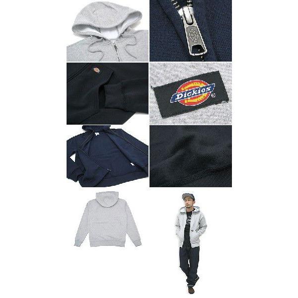 ディッキーズ Dickies TW391 ミッドウェイト フリース ジップアップ パーカー メンズ (TW391 Midweight Fleece Full Zip Hoodie メンズ トップス)｜icefield｜03