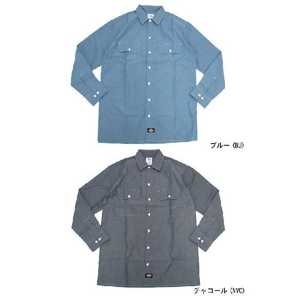 Dickies 長袖シャンブレーシャツ XL 2XL メイドインUSA 美中古 Dickies