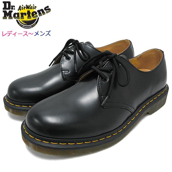 ドクターマーチン ブーツ Dr.Martens 3ホール レディース & メンズ 1461 3アイ ギブソン シューズ ブラック(3 EYE GIBSON SHOE R11838002)｜icefield