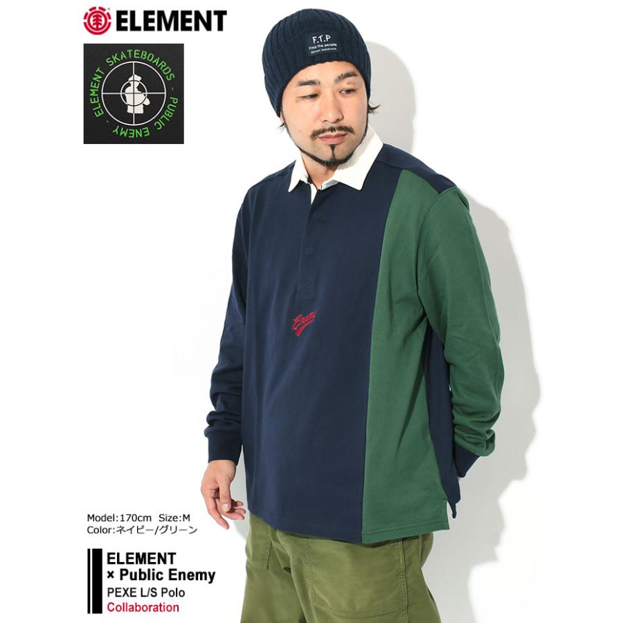 ELEMENT（エレメント） ポロシャツ 長袖 メンズ パブリック エネミー 