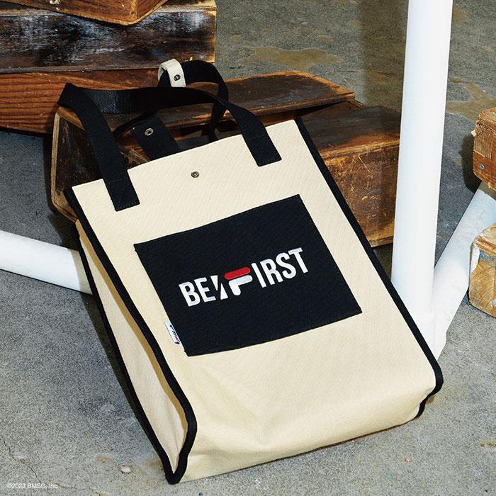 BE:FIRST FILA コラボ トートバッグ BLACK BMSG FILA FILA×BE:FIRST 刺繍ロゴトートバッグ（ノベルティ無し