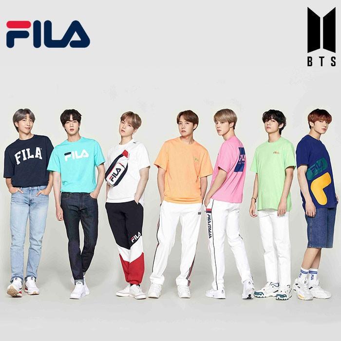 FILA × BTS Tシャツ 半袖 メンズ ＆ レディース フィラ BTS ( BTS着用モデル Tee T-SHIRTS カットソー トップス メンズ レディース FM9357 )｜icefield