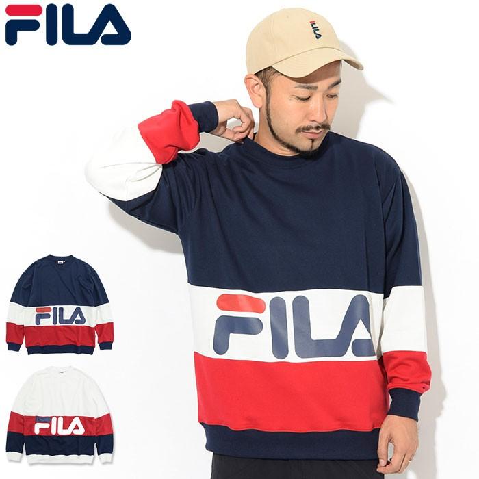 FILA（フィラ） トレーナー メンズ カラー ブロック クルー スウェット 