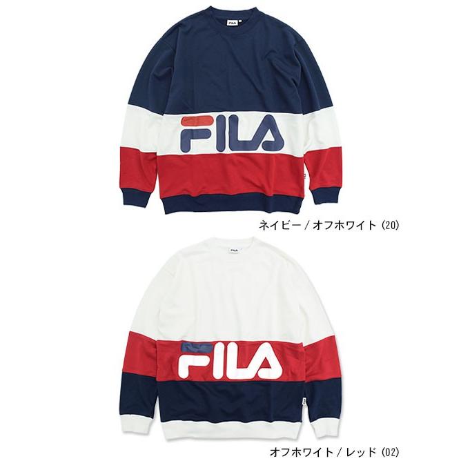 FILA（フィラ） トレーナー メンズ カラー ブロック クルー スウェット 