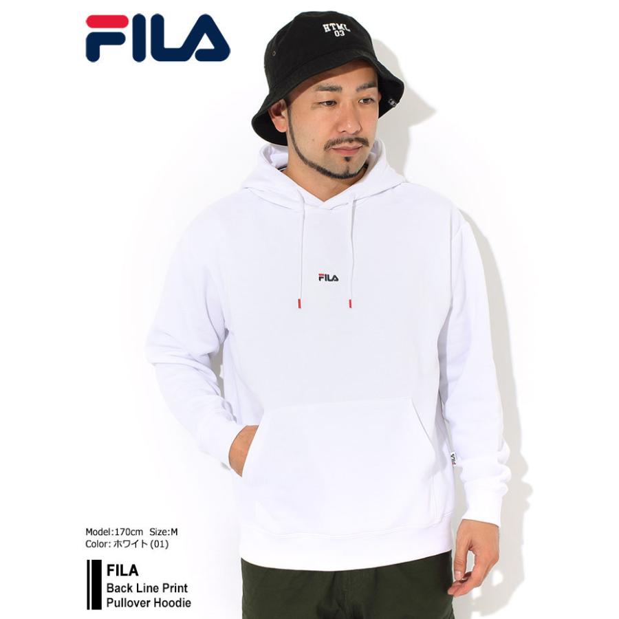 FILA（フィラ） プルオーバー パーカー メンズ バック ライン プリント