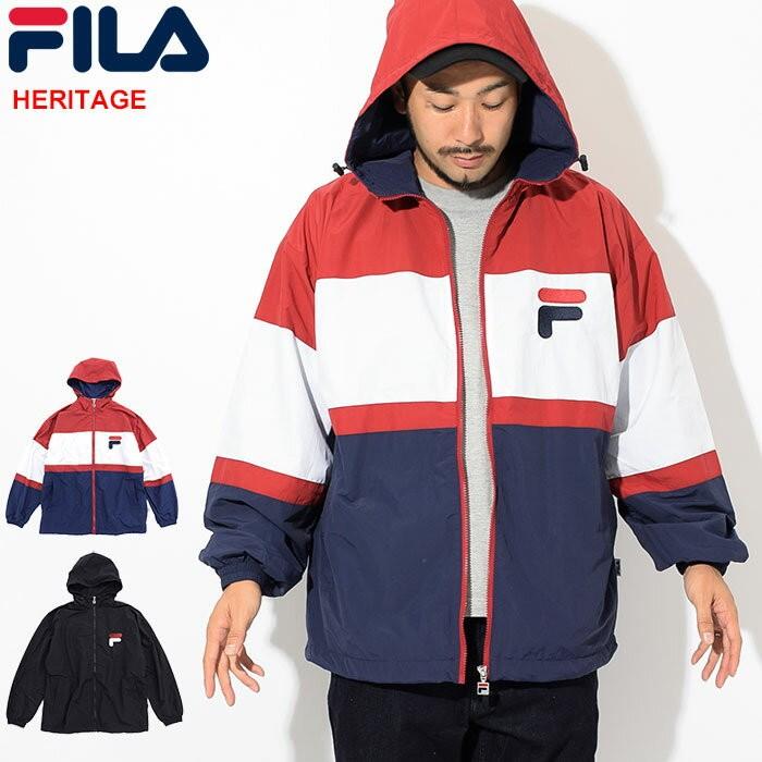 FILA（フィラ） ジャケット メンズ ロゴ ナイロン フル ジップ