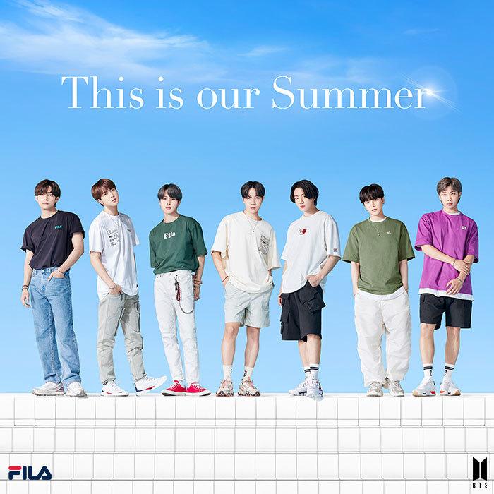 FILA - BTS FILA Tシャツ ファイル ジョングク セット 防弾少年団 バンタン 新品未開封品 フィラ FILA 半袖Tシャツ クリアファイル BTS 着用