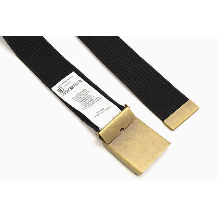 90cm♬ブラック+ゴールド ベルト FJALL RAVEN（フェールラーベン） ベルト キャンバス ブラス ( Canvas