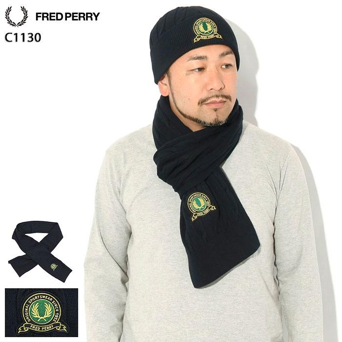 [新品]リバプール 会員限定 ウールスカーフ、マフラー、ポーチ、バッチ FRED PERRY（フレッドペリー） マフラー メンズ テニス バッジ