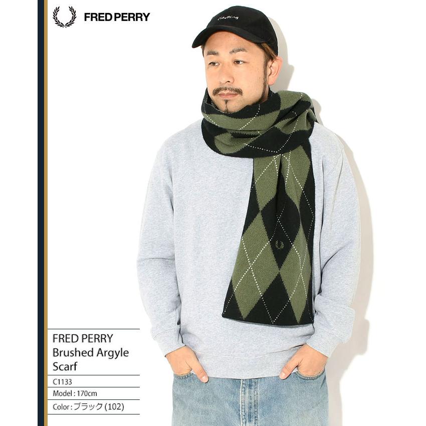 FRED PERRY（フレッドペリー） マフラー メンズ ブラッシュド