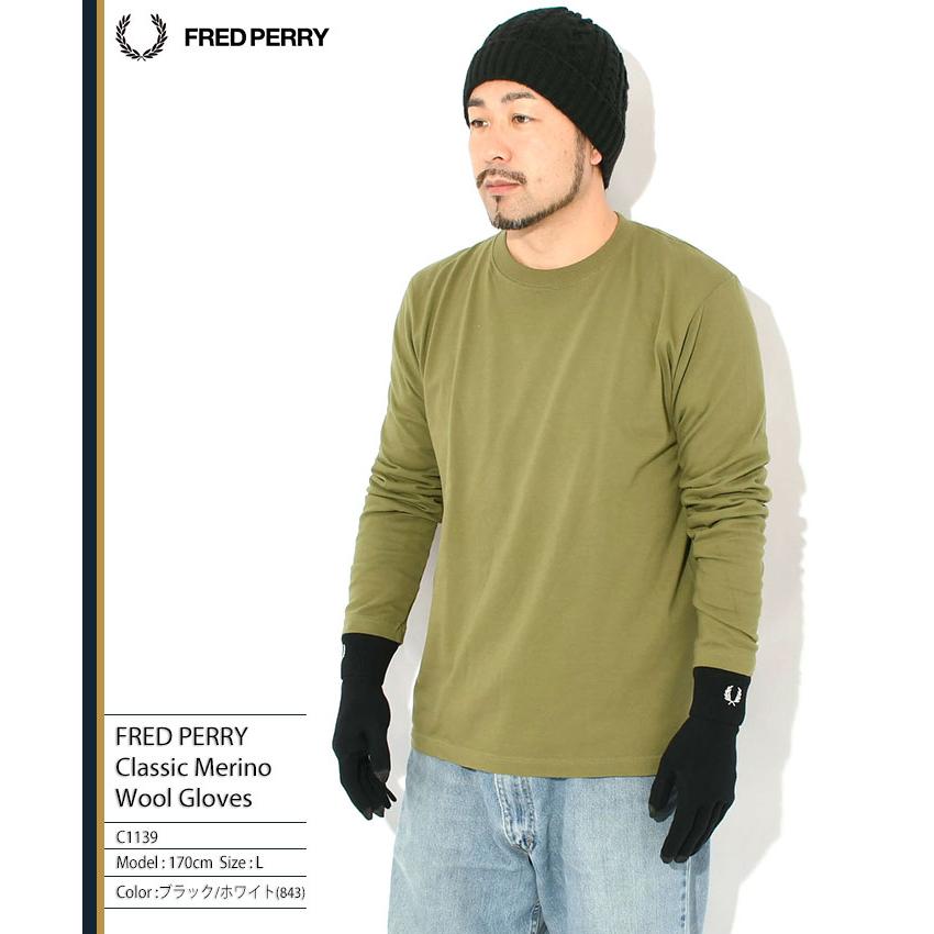 FRED PERRY（フレッドペリー） 手袋 メンズ クラシック メリノ ウール