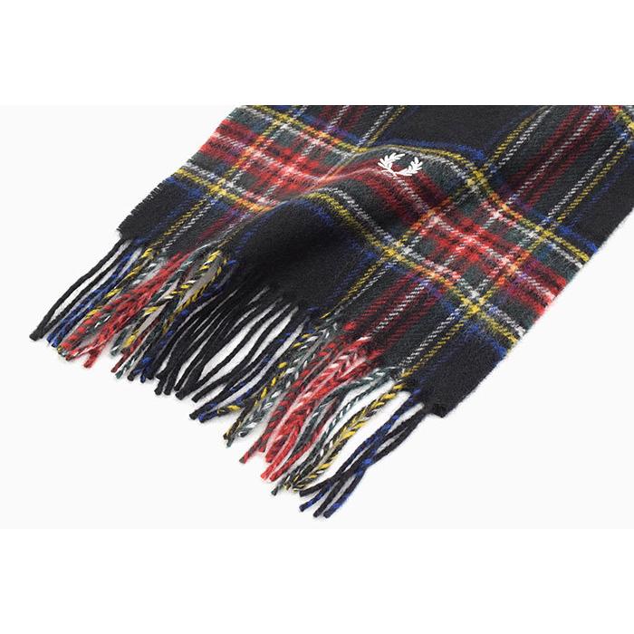 FRED PERRY フレッドペリー マフラー メンズ ブラック FRED PERRY フレッドペリー マフラー メンズ ブラック