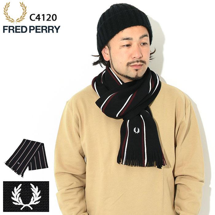 FRED PERRY（フレッドペリー） マフラー メンズ ストライプド ラッセル